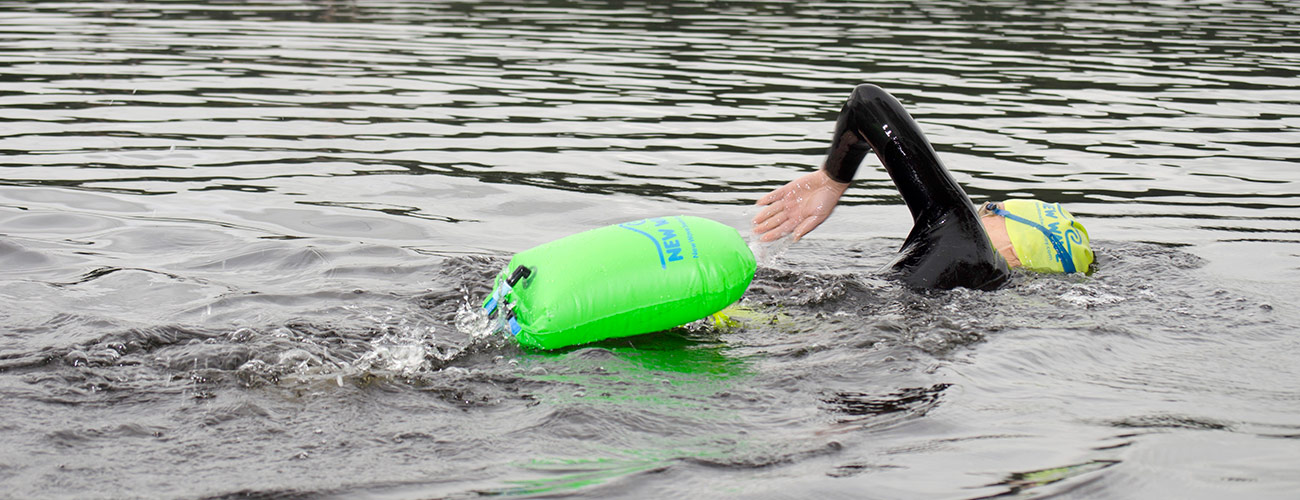 Honey Weiss swims in Glen Lake